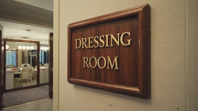 Dressing room of a theater.