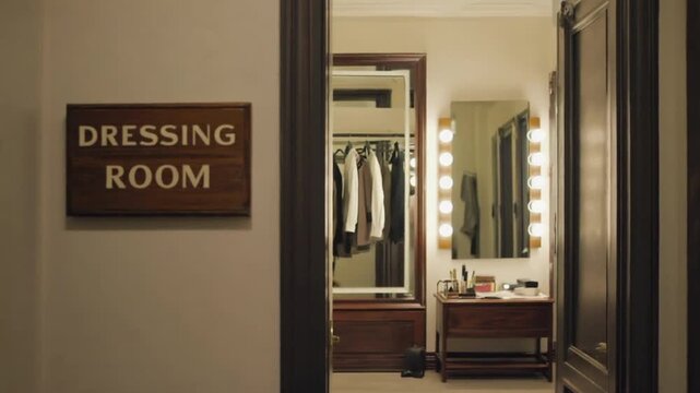 Dressing room of a theater.