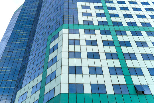 Modern glass skyscraper architecture photo