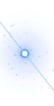 Radiant light blue circular with concentric rings and central starburst effect for modern abstract digital background artworks isolated on a transparent background