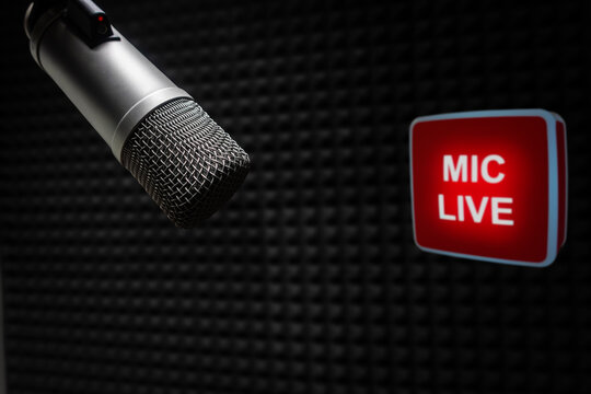 Professional microphone and on air sign