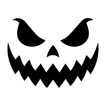 Spooky Halloween Face Lantern Design Featuring Grinning Jack-O'-Lantern with Sharp Teeth and Eyes