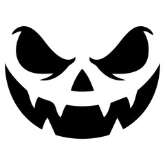 Fototapeta premium Spooky Pumpkin Lantern Face with Menacing Grin Perfect for Halloween Celebrations and Decor Ideas