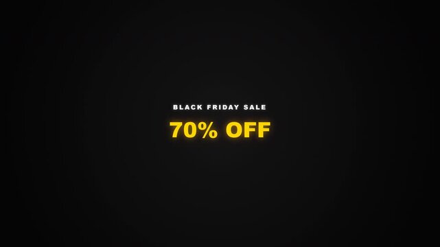 Black Friday Neon Slash and Drop 4K Loop Animation