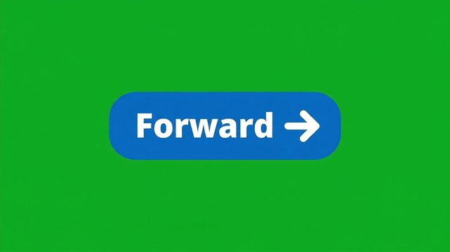 Forward Arrow Button Green Screen Social Media Interface Animation