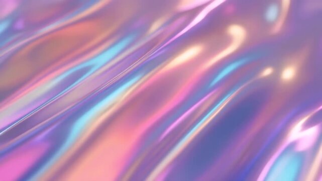 Iridescent Waves: Abstract, shimmering waves of pastel colors, including lilac, rose gold, and aquamarine.