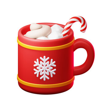 3d rendering icon Hot cocoa