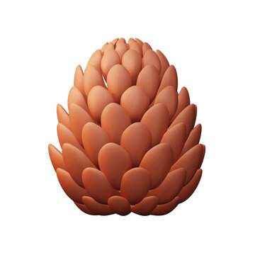 3d rendering icon Pinecone food