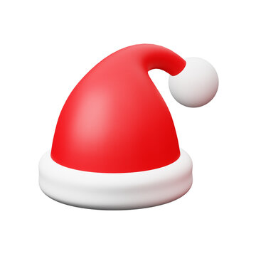 3d rendering icon Santa hat