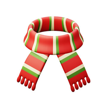 3d rendering icon Scarf warm