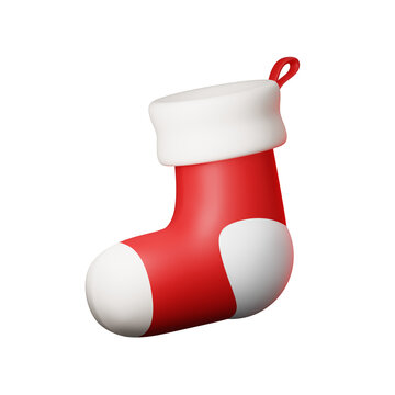 3d rendering icon Stocking gift