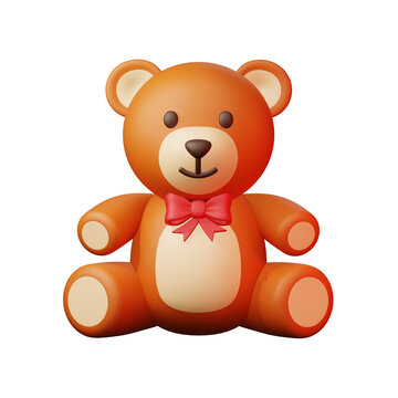 3d rendering icon Teddy bear