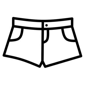 Casual shorts clothing vector icon
