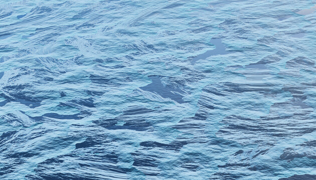 Sea surface with small waves and ripples showing natural water texture