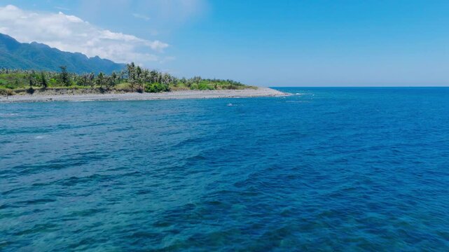 Beautiful aerial view of spectacular dulan coast, taiwan