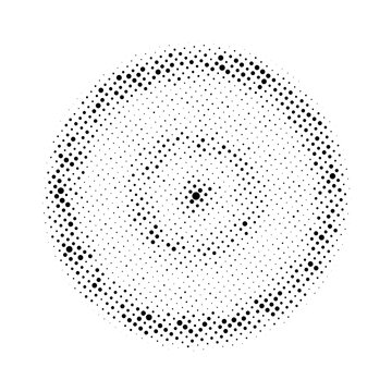 Abstract halftone dotted circle