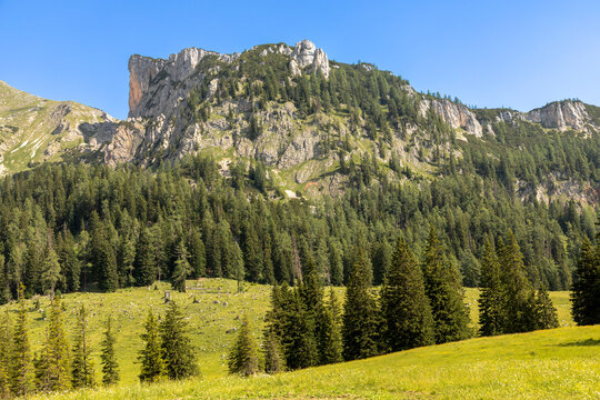 Blick &uuml;ber die Wurzeralm auf den Ramesch, &Ouml;sterreich