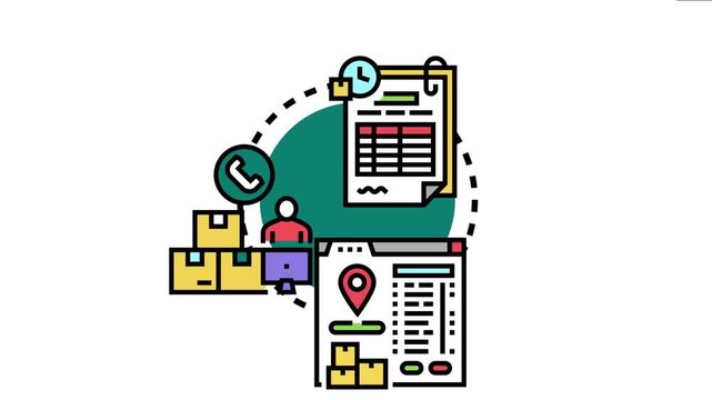 Just in time inventory concept depicting goods delivery. Stock management. Supply chain optimization