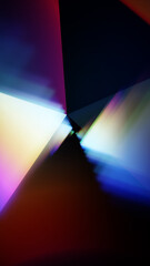 Plakat Vertical dark prism flare with dramatic cinematic light background.