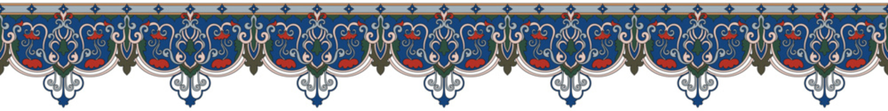 Vintage-style horizontal border vintage fence.