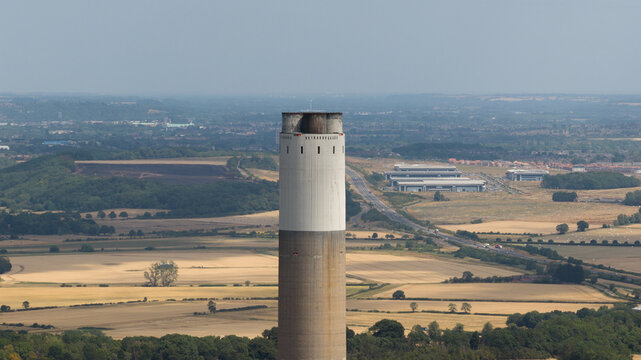 Decommissioned Ratcliffe coal plant stands in Nottinghamshire