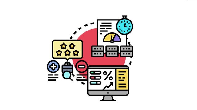 Business professionals measuring and analyzing company performance using data reports, charts, and digital dashboards for effective strategy development and operational improvement