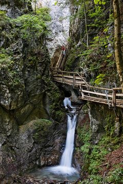 Austria, Upper Austria, View of Trattenbach Creek