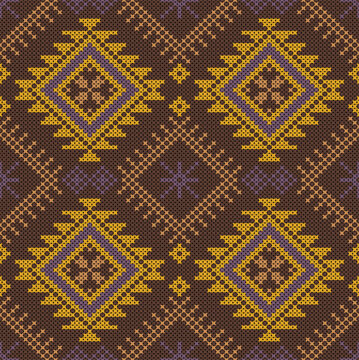Cotton Argyle Knit Vector concept Seamless argyle pattern with cozy geometric knit texture, soft argyle rhombus. Design for: fabric, rug, fashion, decor. I drew this by myself, it&rsquo;s not AI generated