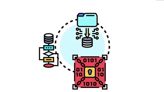 Key value database system managing information architecture, processing data flow, and ensuring data security with a distributed ledger concept, modern storage solutions