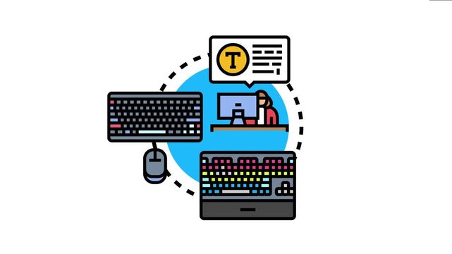Person typing on a computer keyboard, demonstrating the input and processing of information into a digital system, connecting users with data entry and communication