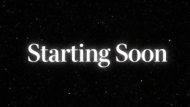 Visual Transition Beginning Soon in Starry Black Background