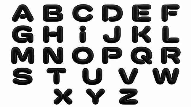 Soft Inflated Modular Alphabet A to Z