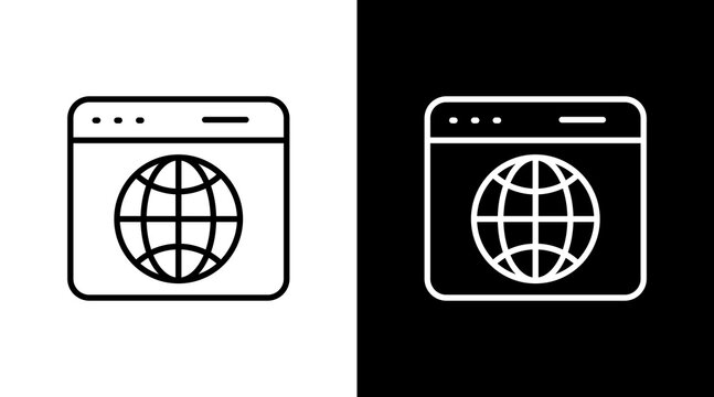 Website With Icon Set Design