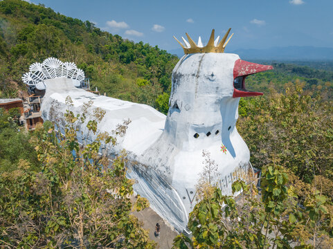 Aerial view of Gereja Ayam or Chicken Church or Bukit Rhema in Yogyakarta , Indonesia