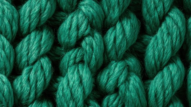 This close-up shows a textured surface made of soft green wool fibers that invite touch and warmth for various crafting uses.