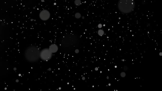 Realistic Snowfall Effect Isolated on Dark Background
