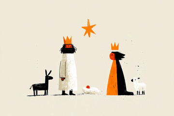 Naklejka premium Christmas illustration