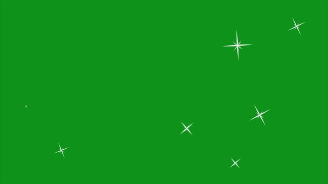 Star Sparkle Animation, Twinkling Light Effect, Green Screen Star Flare, Shining Star Overlay, Magical Sparkle Motion, Glowing Light Burst, Decorative Star Effect