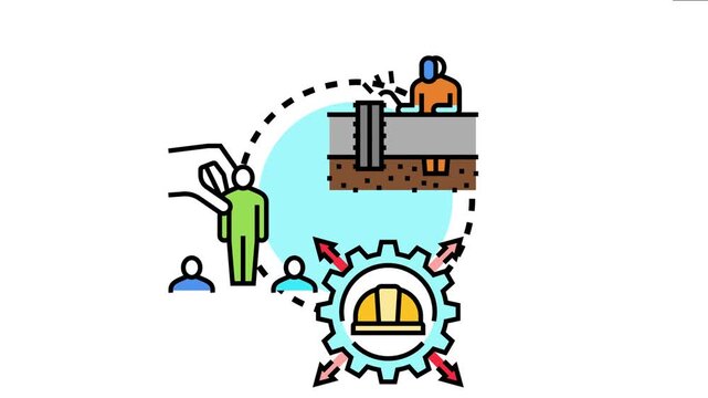 Workers uniting for employment protection, fair wages, safety standards, and collective bargaining power, symbolizing cooperation and mutual support within the industrial and construction sectors