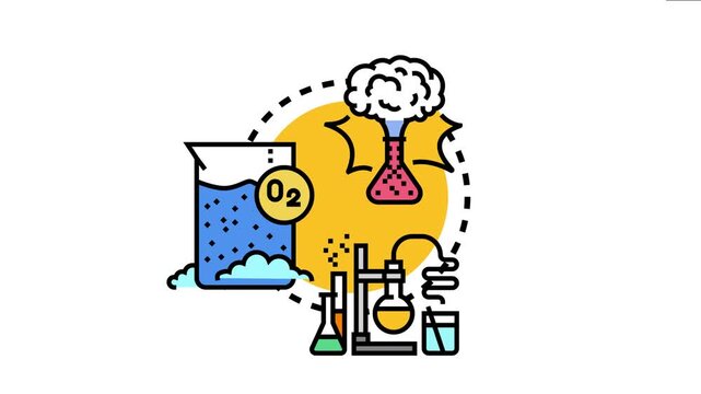 Laboratory equipment and chemical processes conceptual scientific research, development, and education within a modern chemistry lab environment