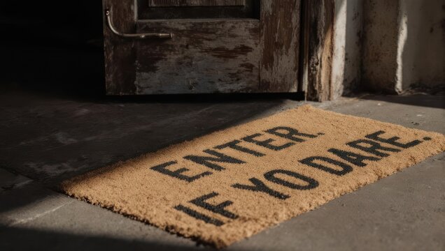 Enter If You Dare - A Doormats Bold Invitation.