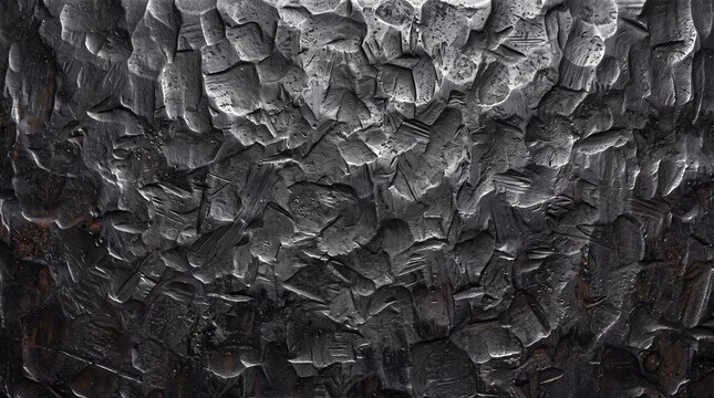 Charred Burnt Wood Texture Background with Carbon Pattern