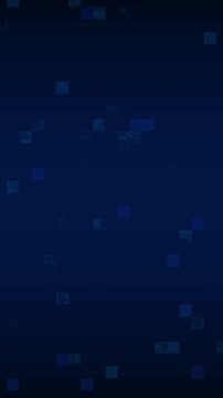 Abstract background blue animation scatters glowing geometric squares Background blue digital network canvas provides clean corporate backdrops Blue animation sequence loops nicely