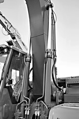 Excavator boom and hydraulic cylinders © Sergey Ryzhov