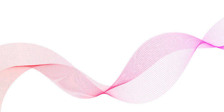 Pink gradient wave flowing across white background with subtle lines for digital design