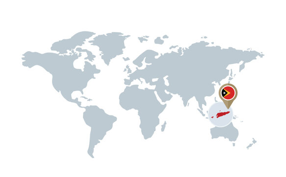 Timor Leste Mini Map Pin Location for Travel Navigation and Country Destination