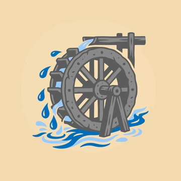 Water wheel used for milling or water management.