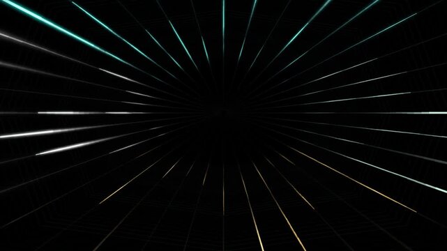 Abstract light streaks motion background, neon glow