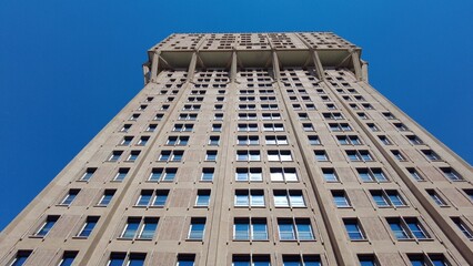 EUROPE, ITALY, MILAN Torre tower Velasca—106 meters tall and featuring a distinctive 