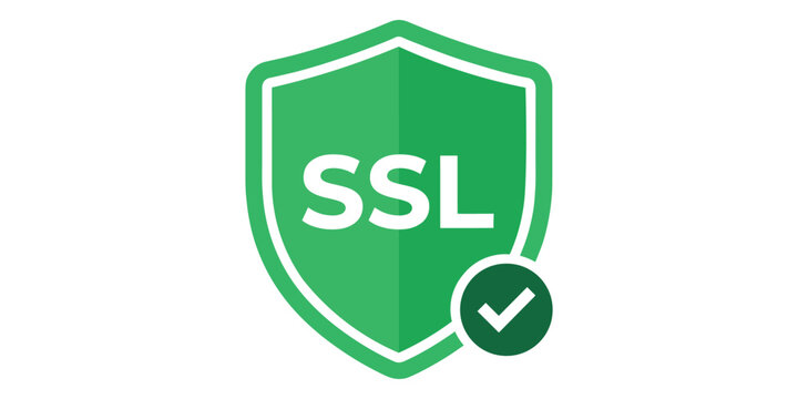 Green ssl secure shield icon vector illustration